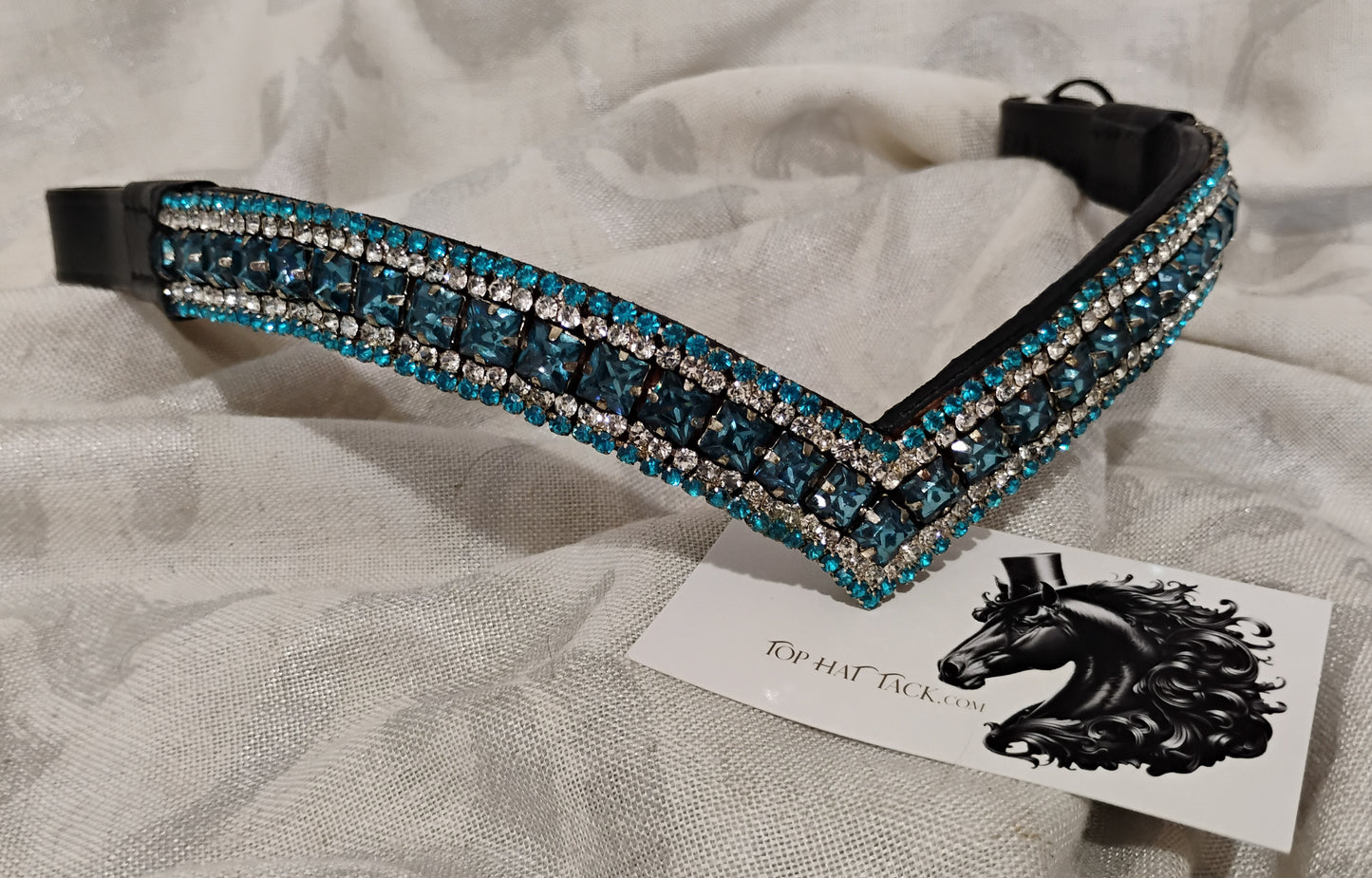 New! Teal V Ultra Bling Browband