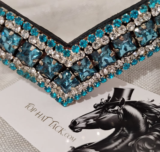 New! Teal V Ultra Bling Browband