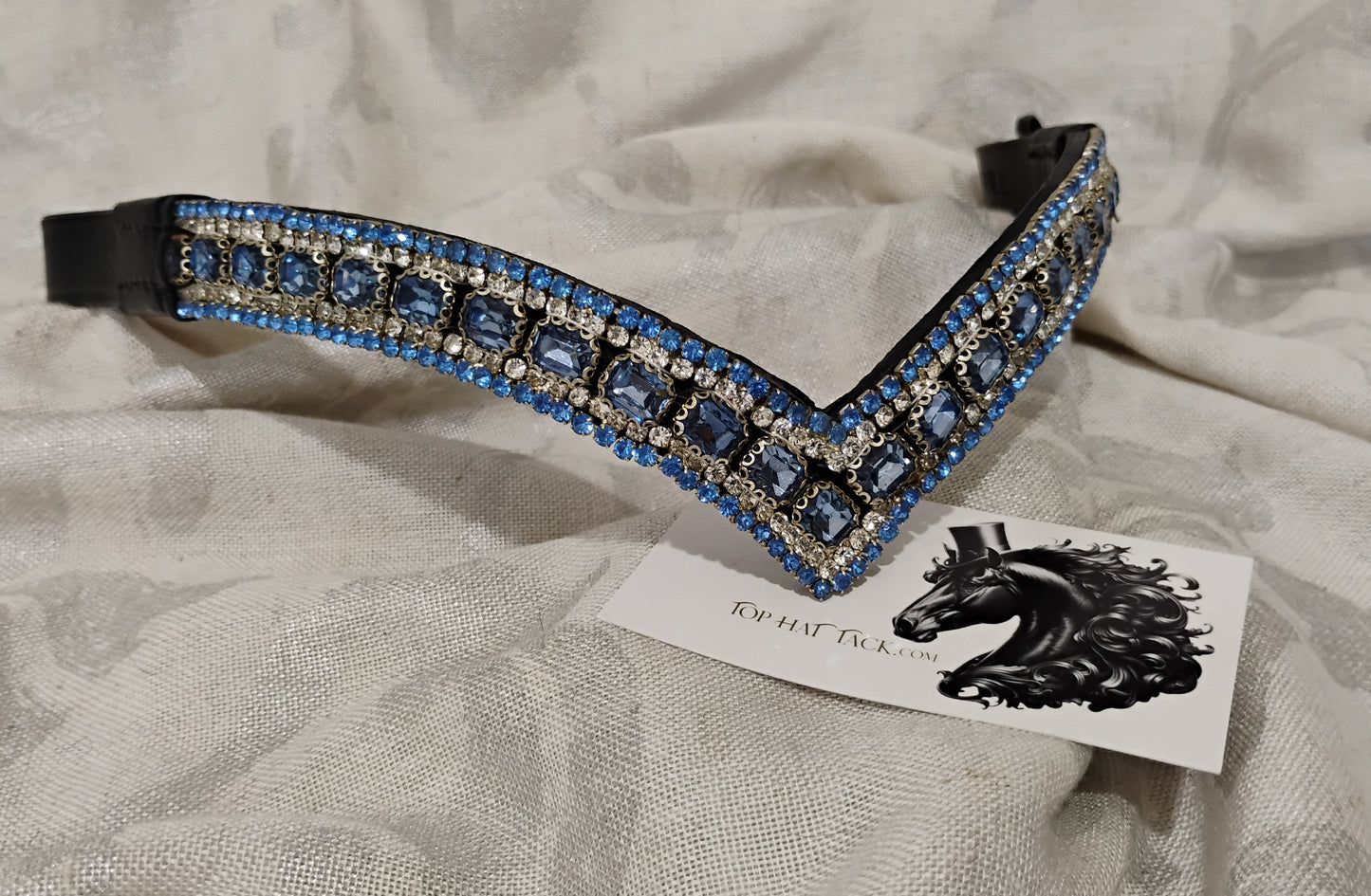 New! Light Blue V Ultra Bling Browband
