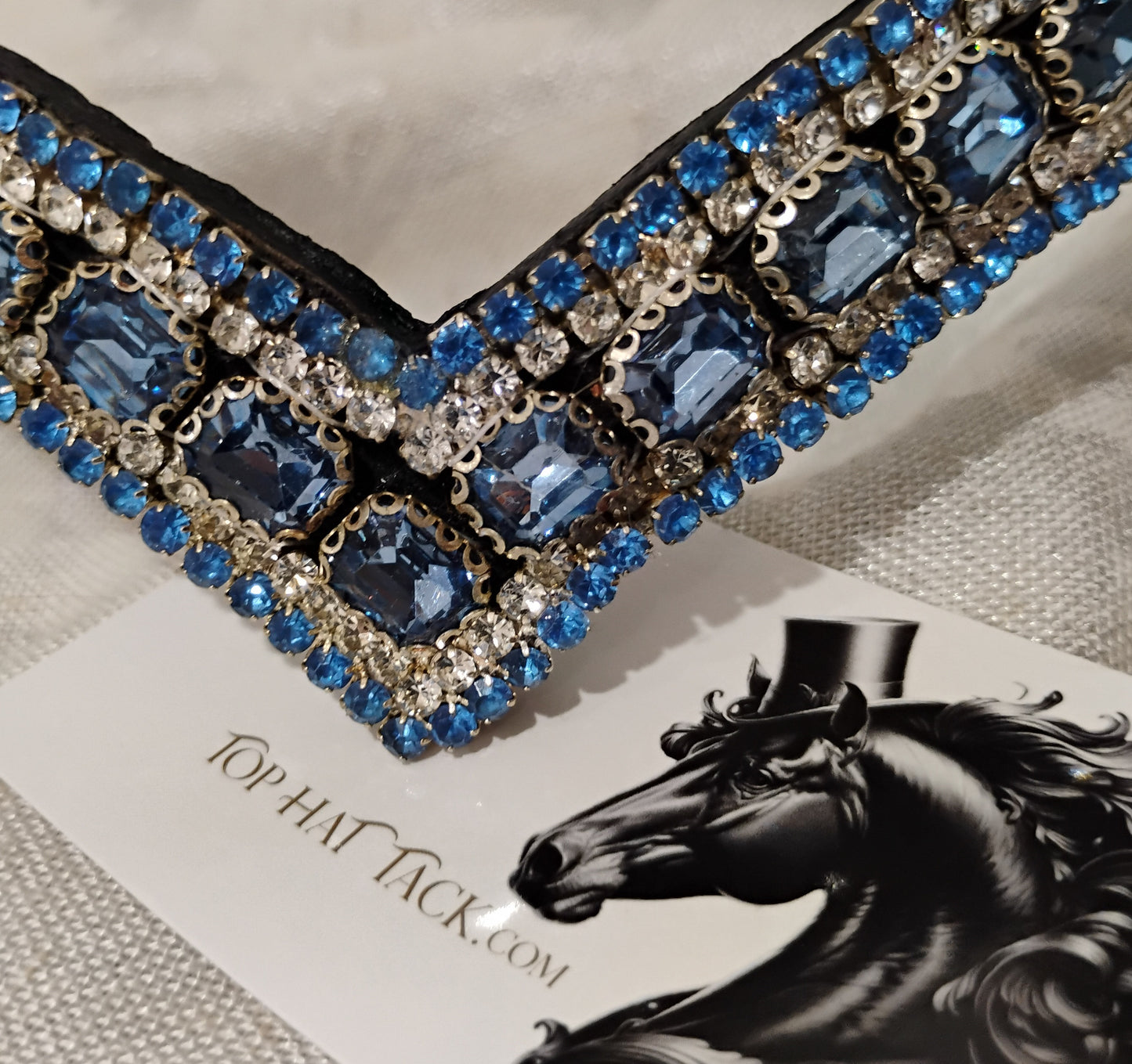 New! Light Blue V Ultra Bling Browband