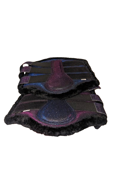 Fire and Ice Iridescent Glitter Splint Boots Limited Edition