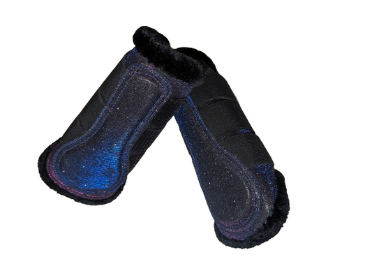 Fire and Ice Iridescent Glitter Splint Boots Limited Edition
