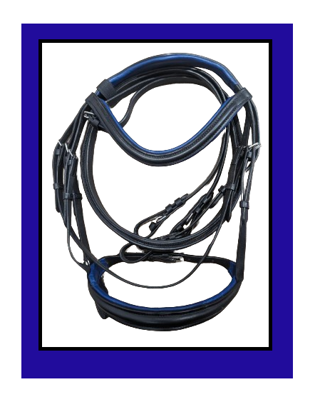 Monocrown Color Padded Bridles Black Leather