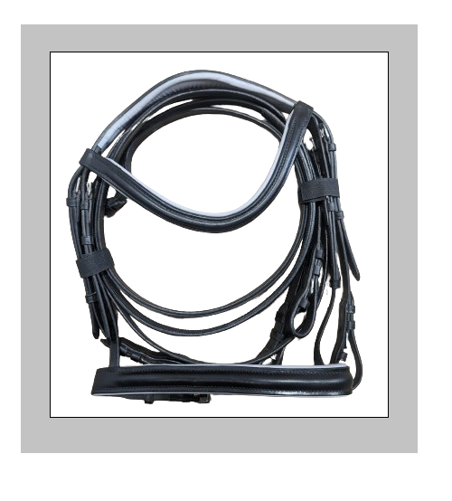 Monocrown Color Padded Bridles Black Leather