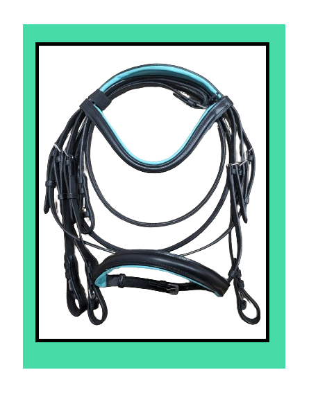 Monocrown Color Padded Bridles Black Leather - Full