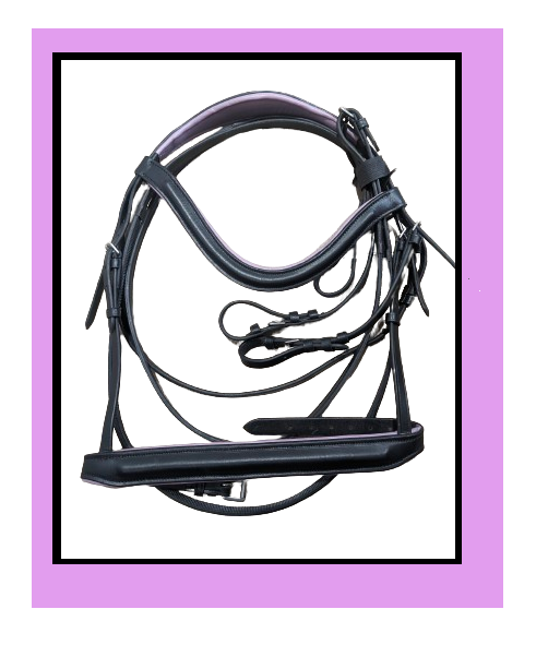 Monocrown Color Padded Bridles Black Leather