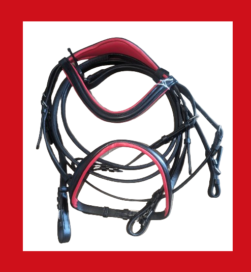 Monocrown Color Padded Bridles Black Leather