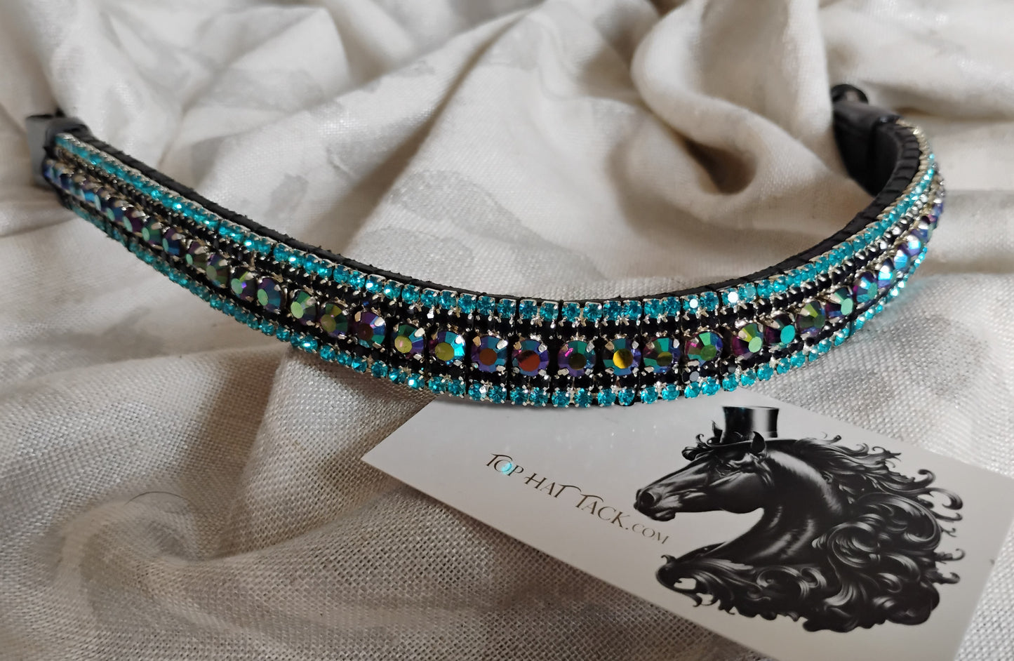 New! Peacock Rose Browband