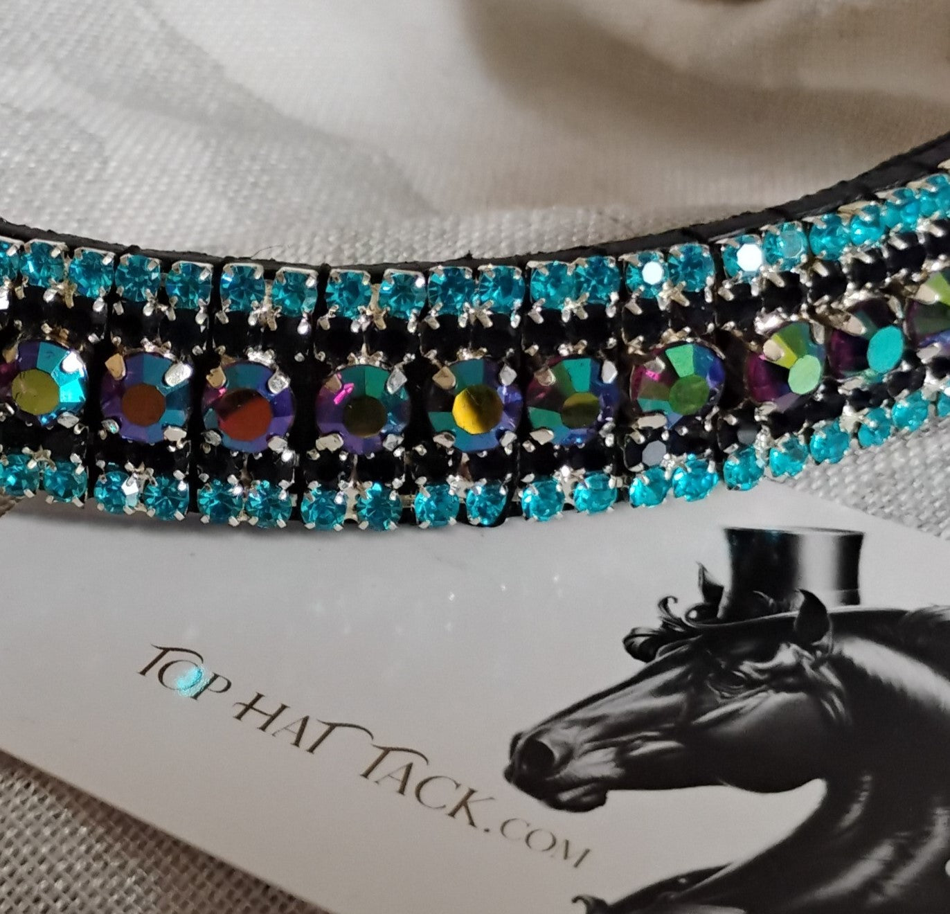 New! Peacock Rose Browband