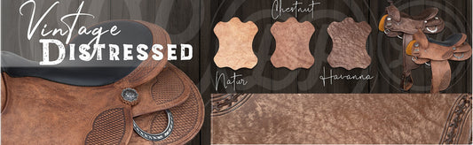 Vintage Distressed DP Leather Color Saddles