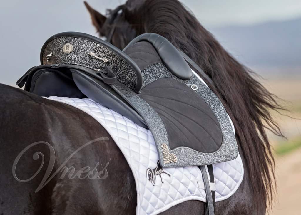 My DP baroque saddle looks perched on the horse, is that wrong?