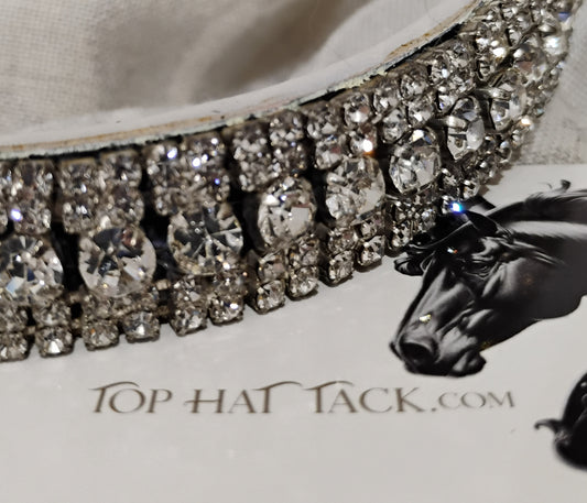 New! Clear Ultra Browband - White Leather