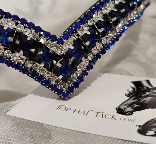 New! Royal Blue V Ultra Bling Browband