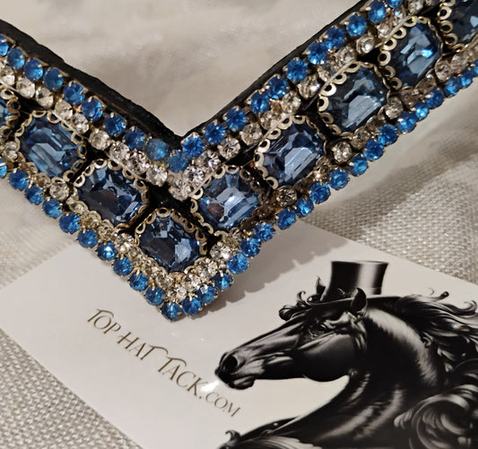 New! Light Blue V Ultra Bling Browband