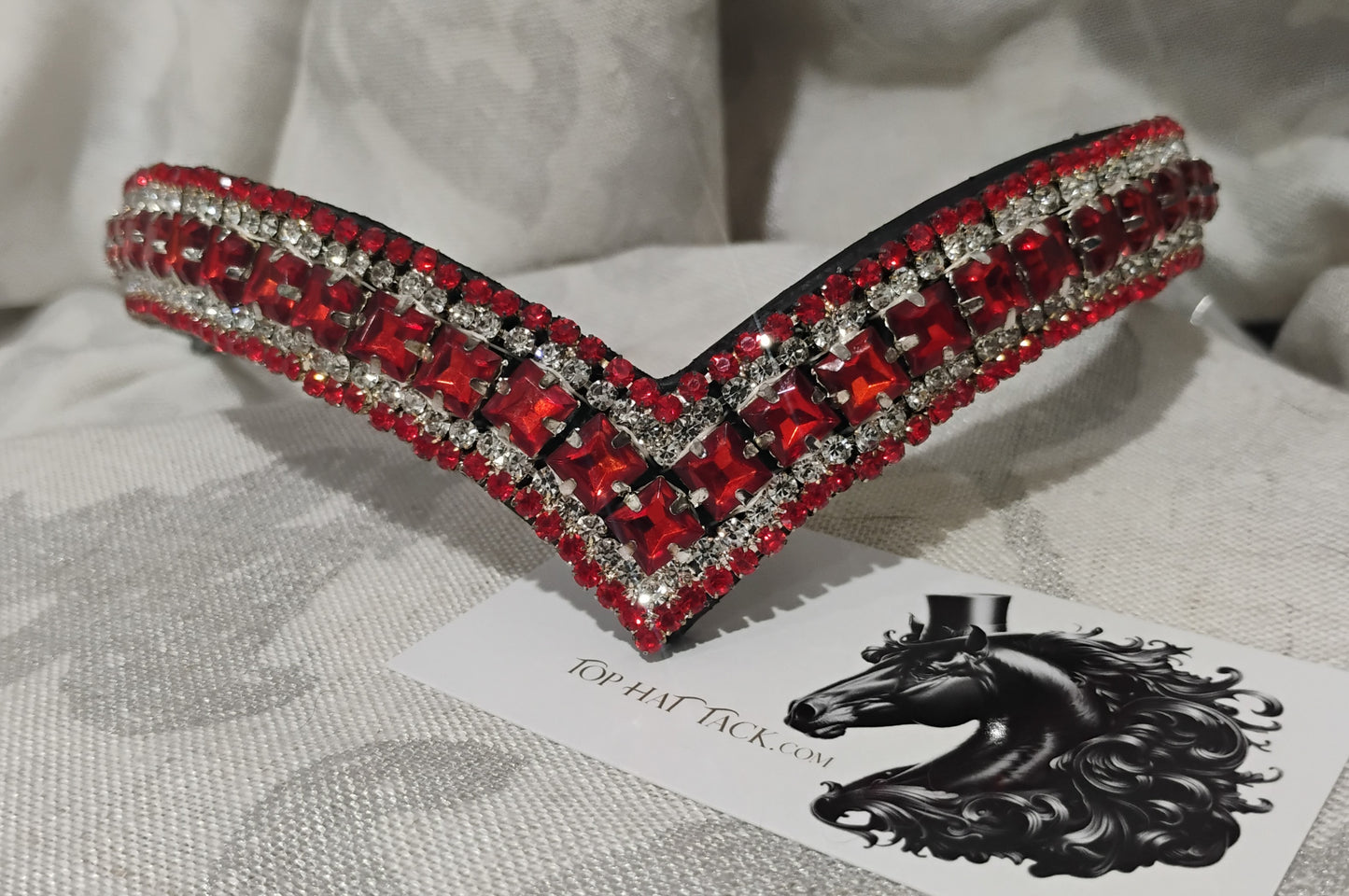 New! Red V Ultra Bling Browband