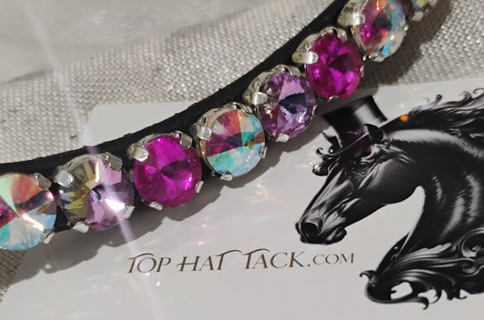 New! Purple Pink and Aurora Big Bling Browband
