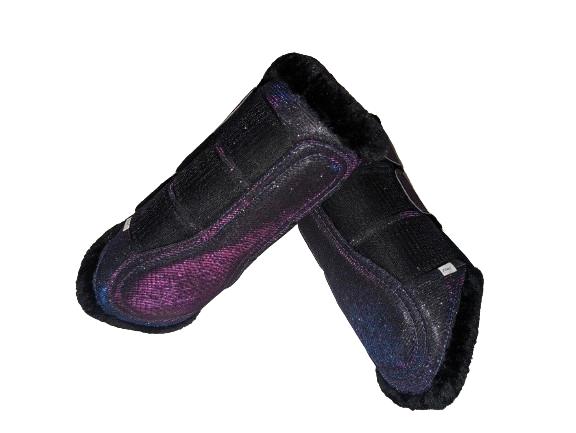Fire and Ice Iridescent Glitter Splint Boots Limited Edition