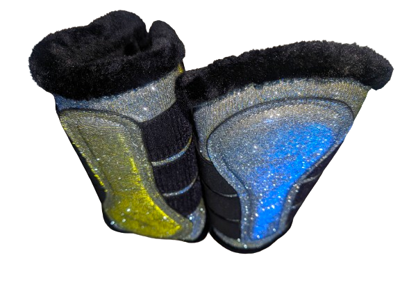 Winter Iridescent Glitter Splint Boots Limited Edition