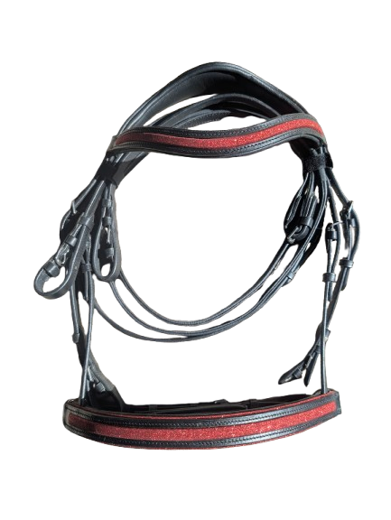Glitter Bridles - Black Leather - Limited Edition