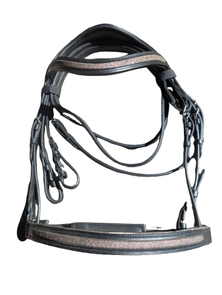 Glitter Bridles - Black Leather - Limited Edition