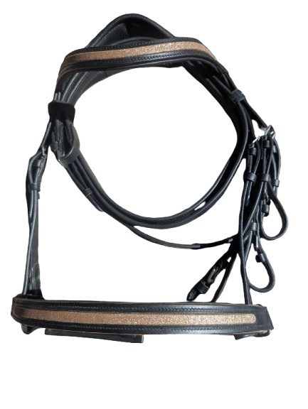 Glitter Bridles - Black Leather - Limited Edition