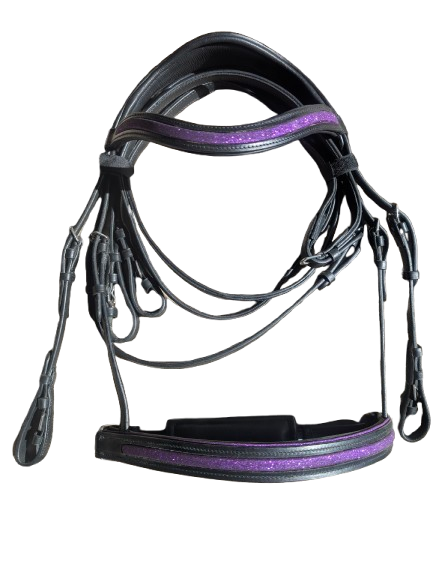 Glitter Bridles - Black Leather - Limited Edition
