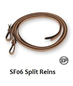 DP Saddlery Soft Feel Reins- Western Split SF06
