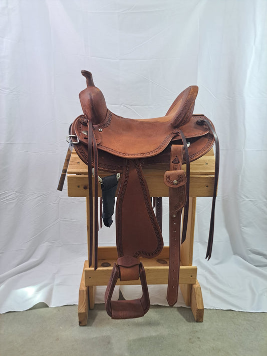 DP Saddlery Western Barrel Saddle 6626 14in