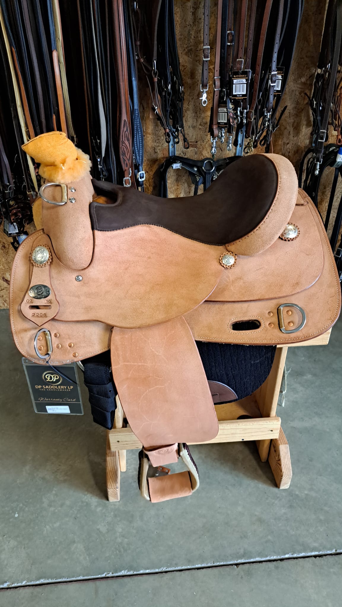DP Saddlery Western Rough Out Trainer 7406 16in