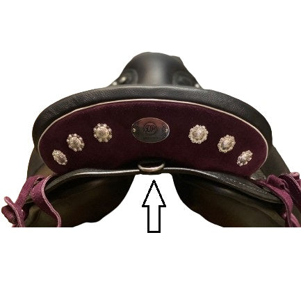 DP Saddlery Purple suede berry conchos crupper ring Top Hat Tack