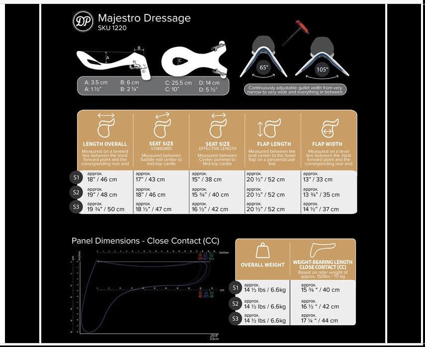 DP Saddlery Majestro Dressage Saddle 6918 S2