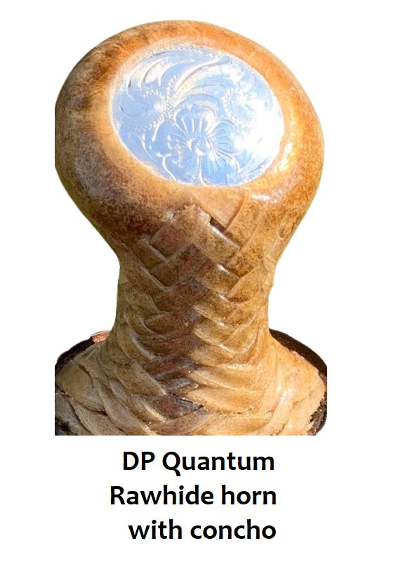 DP saddlery quantum rawhide braided horn